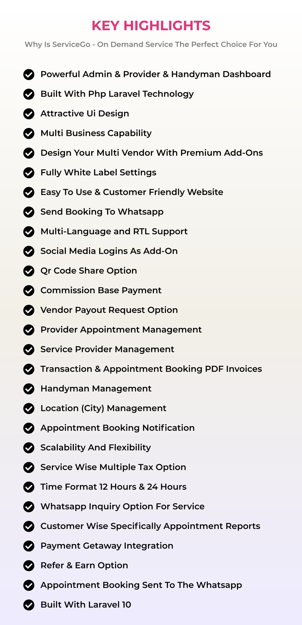 ServiceGo - Multi Vendor On-Demand Service & Handyman Booking Marketplace