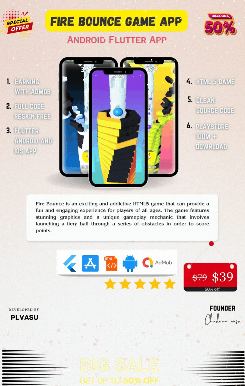 Fire Bounce Flutter Android Game App – Buy Apps, Themes, UI, Templates,  Plugins and Source Code at Flutter App Marketplace