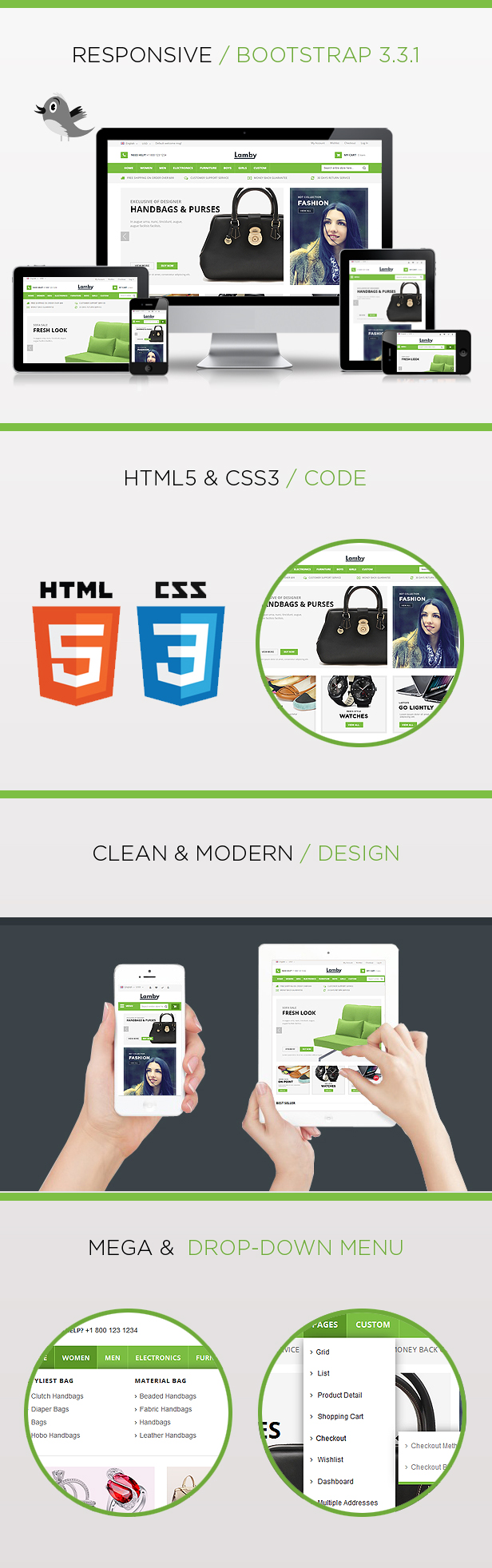 lamby responsive html template