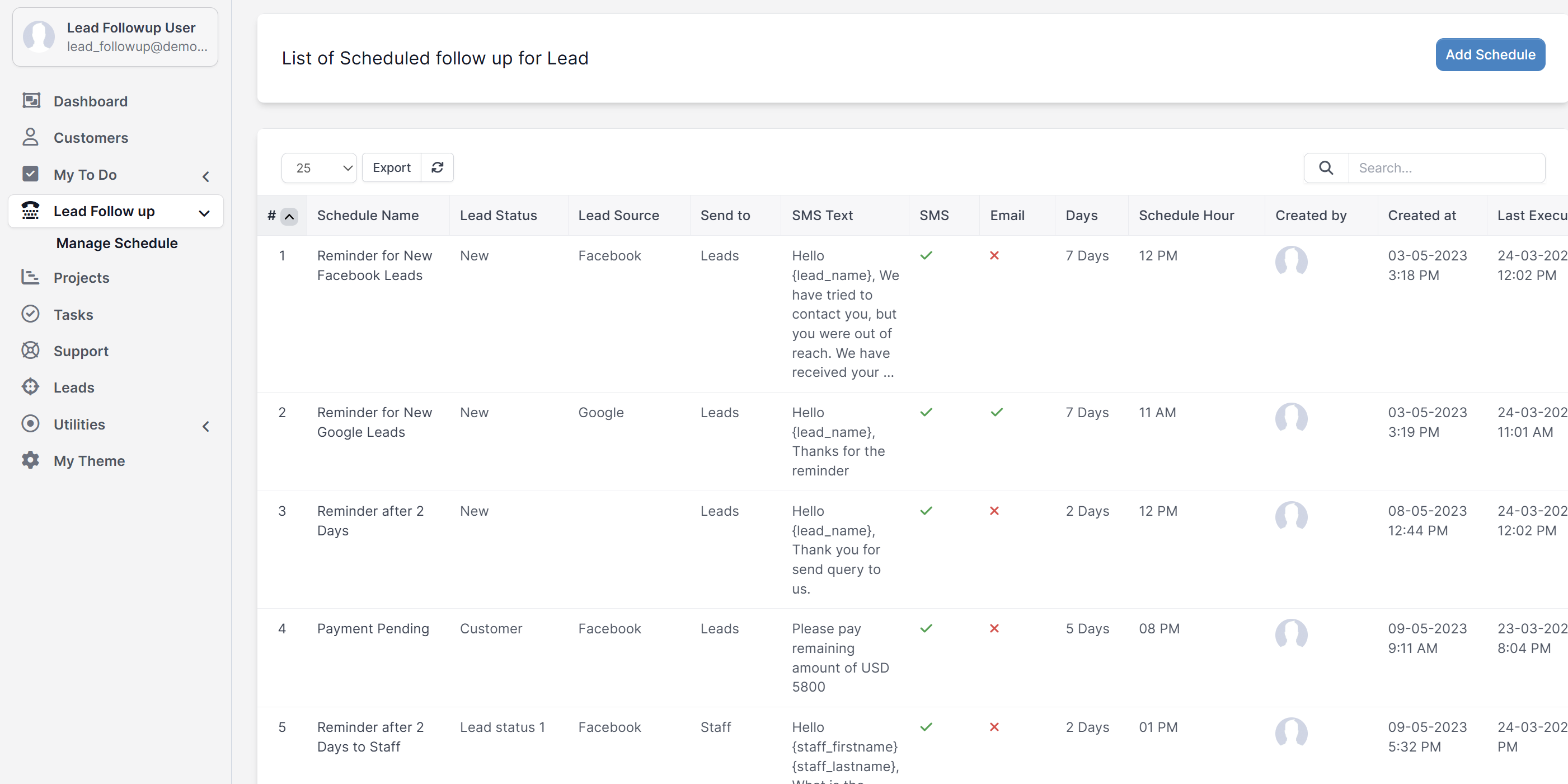 Lead Follow up Scheduler Module for Perfex CRM - 3