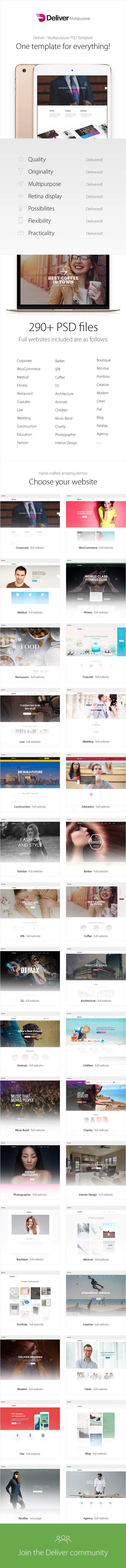 Deliver - Multipurpose PSD Template - 6