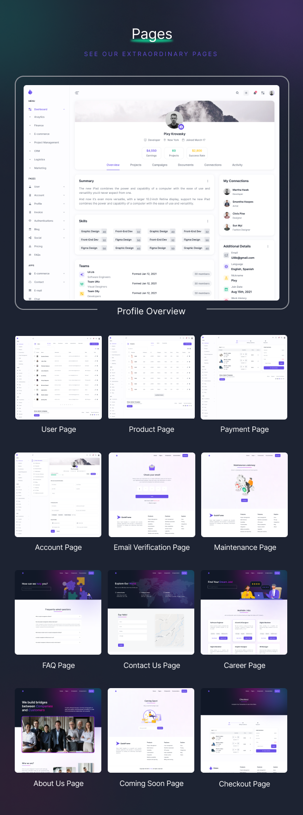 QuickFrame - Vue Admin & Dashboard Template - 7