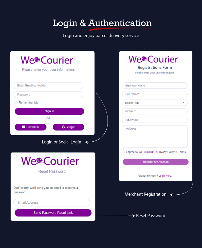 We Courier - Courier and logistics management CMS with Merchant,Delivery app - 22
