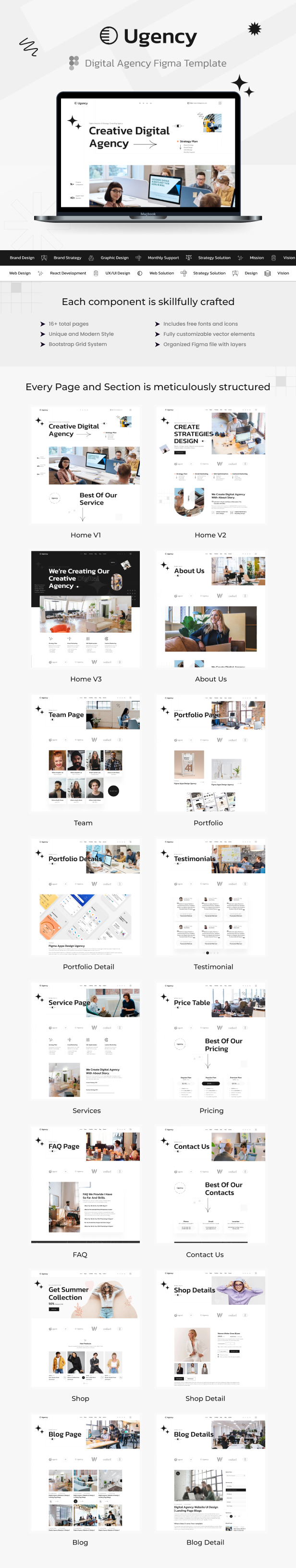 Ugency - Digital Agency Figma Template - 1