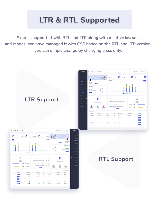 Skote - HTML & Laravel 10 Admin Dashboard Template + Sketch - 15