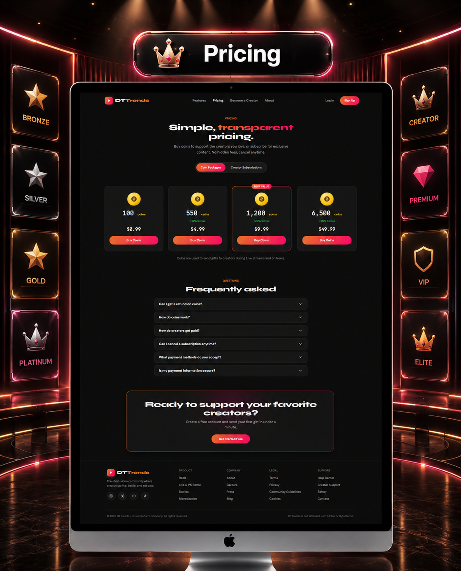 DTTrends – TikTok Clone | Reels, Live Streaming, PK Battle, Story, Feed, Chat | Flutter App - 46