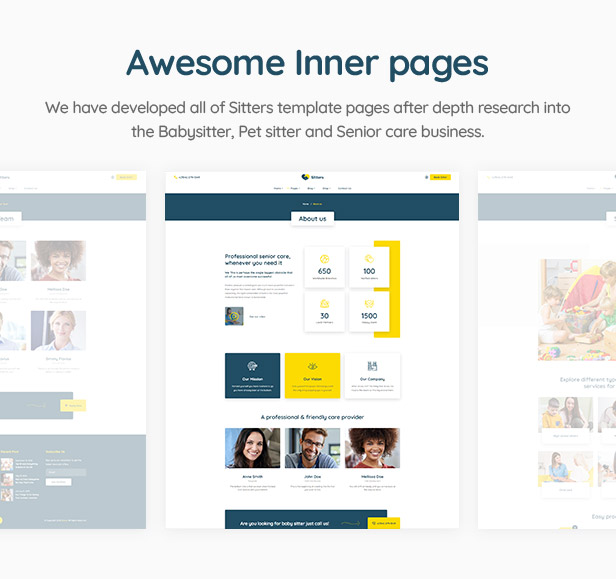 Sitters - Baby Sitter, Pet Sitter and Senior Care HTML5 Template - 4