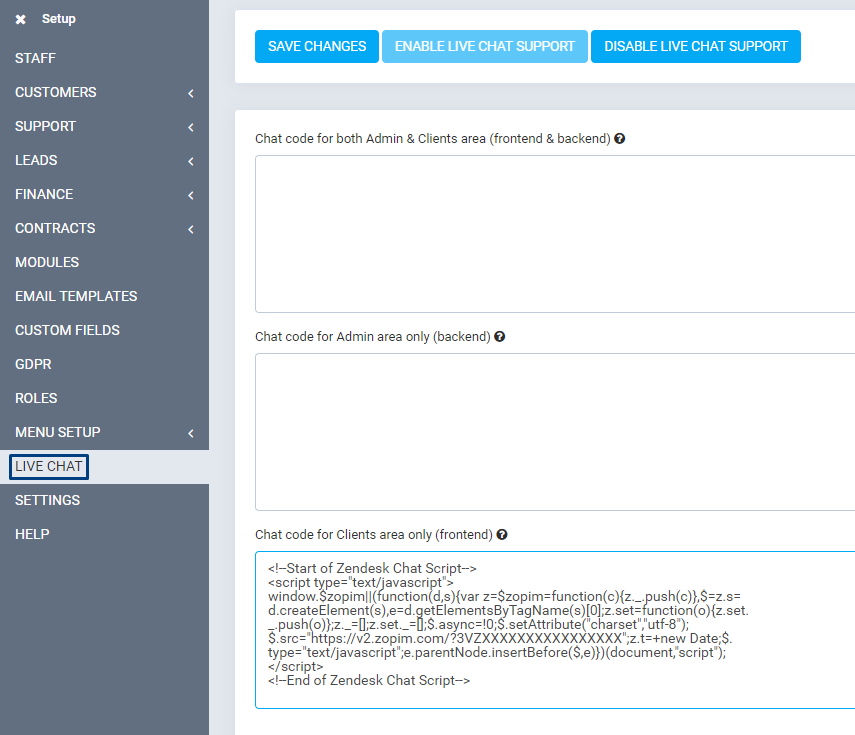 Live Chat module for Perfex CRM - 1