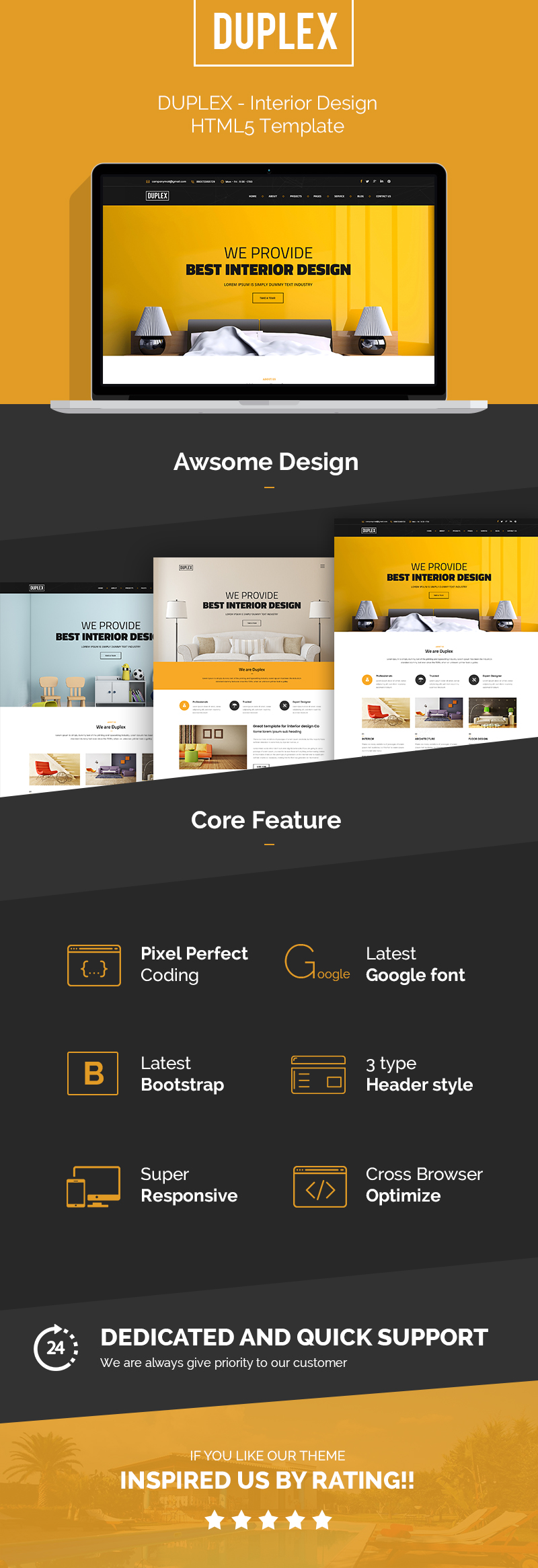 Duplex - interior and architecture design Template - 2