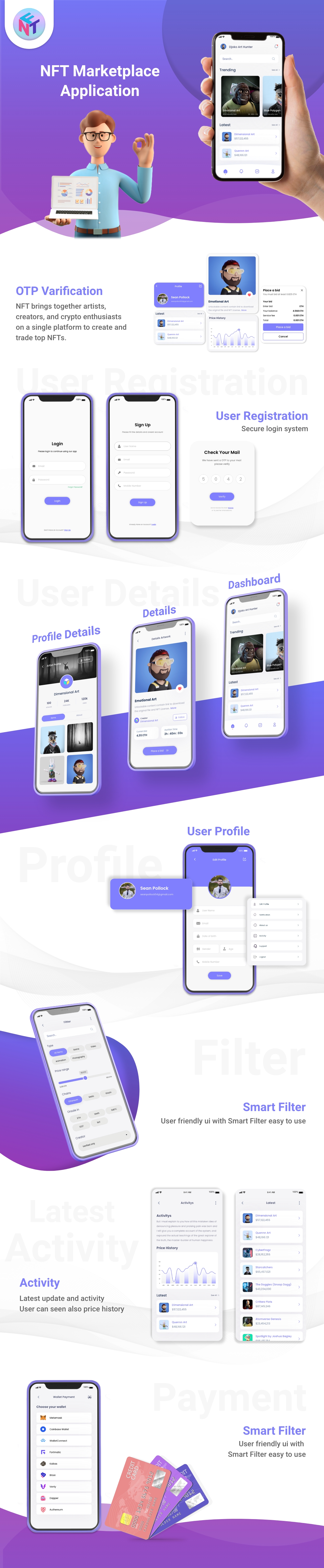 Flutter NFT Market place ui kit 2.10 support - 1