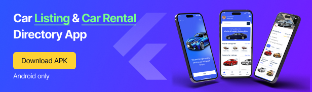 Carbaz - Car listing & Car Rental Directory Flutter App