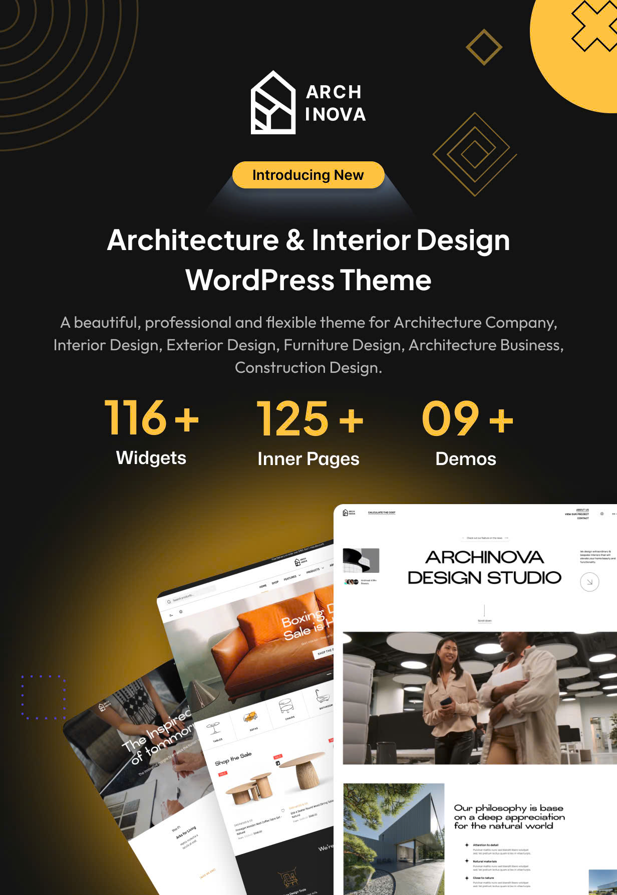 Archinova - Architecture & Interior Design WordPress Theme - 1