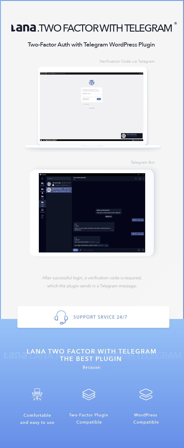Lana Two Factor with Telegram
