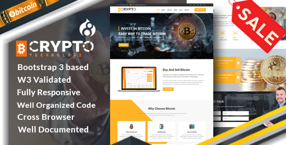 Crypto - Bitcoin Crypto Currency Drupal 8 Theme