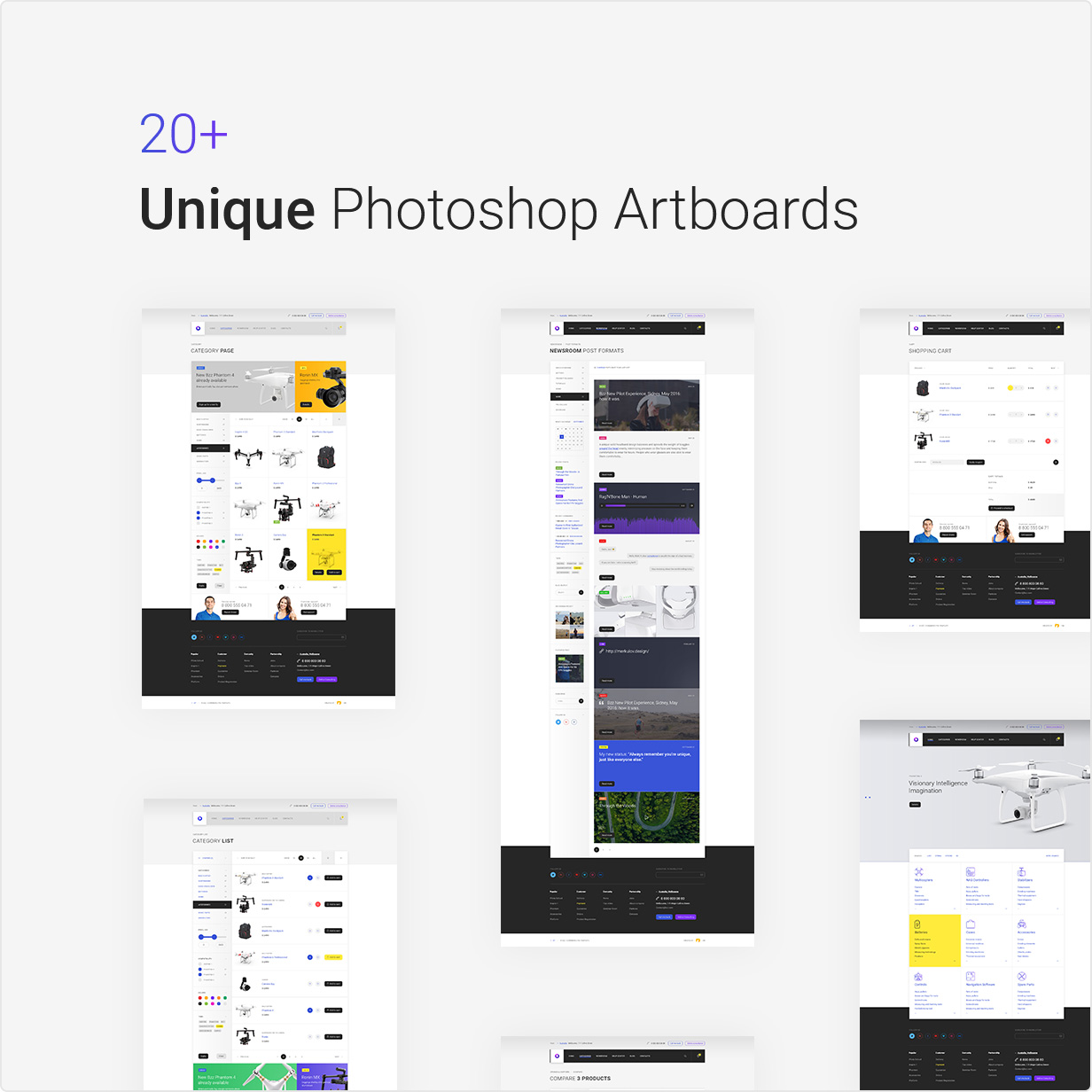 Bzzz - Gadgets eCommerce PSD Template - 1