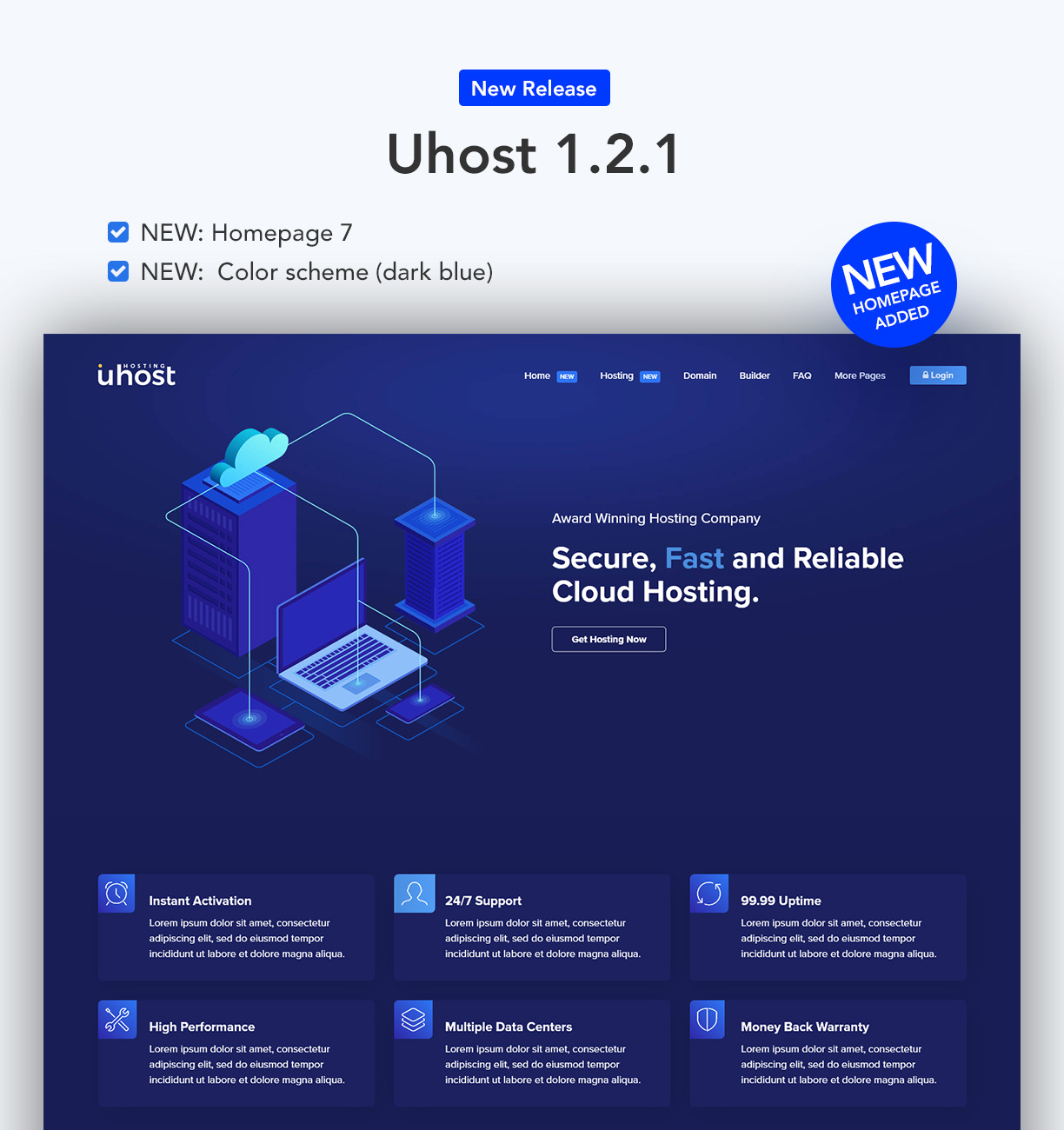web hosting with whmcs template