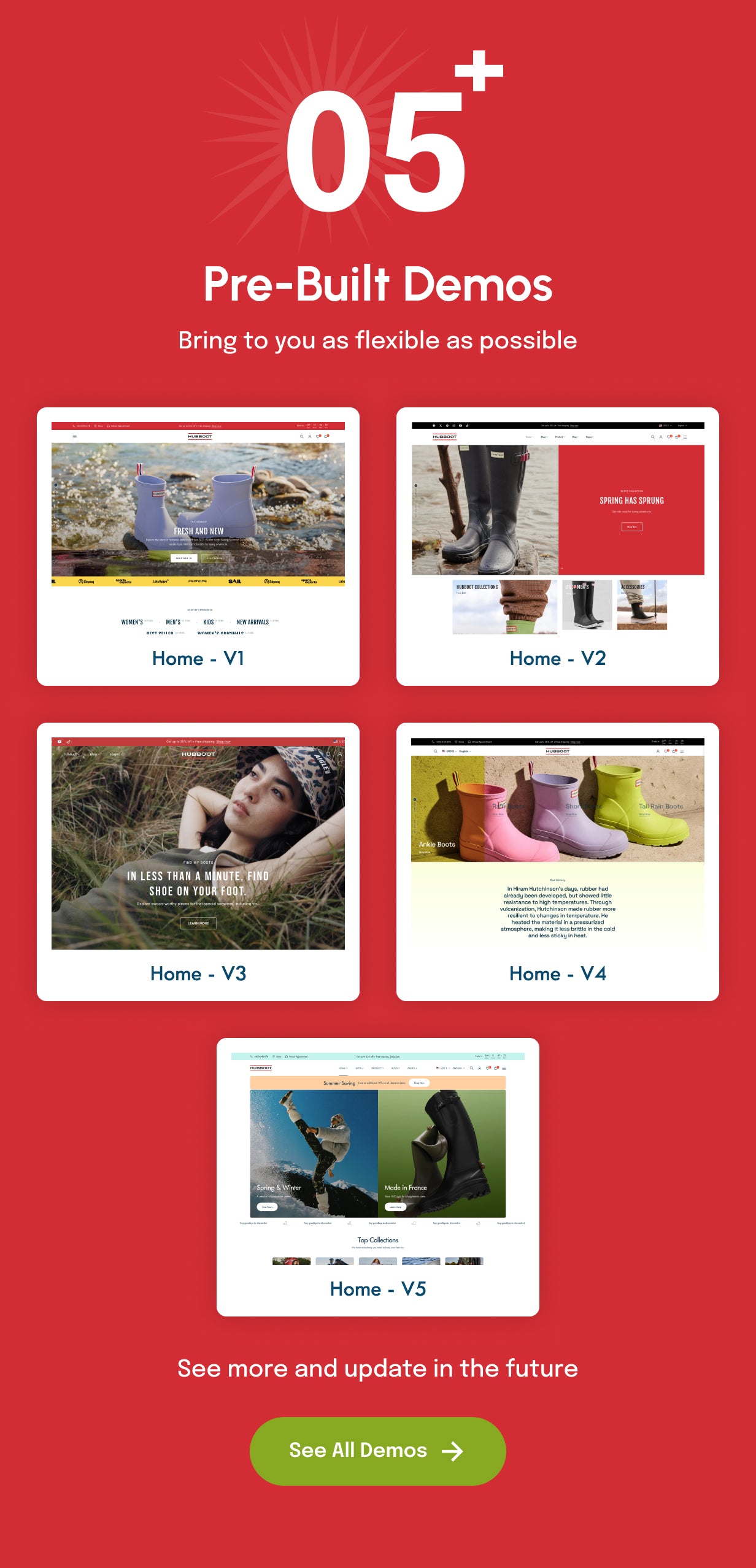 Homepage and layout