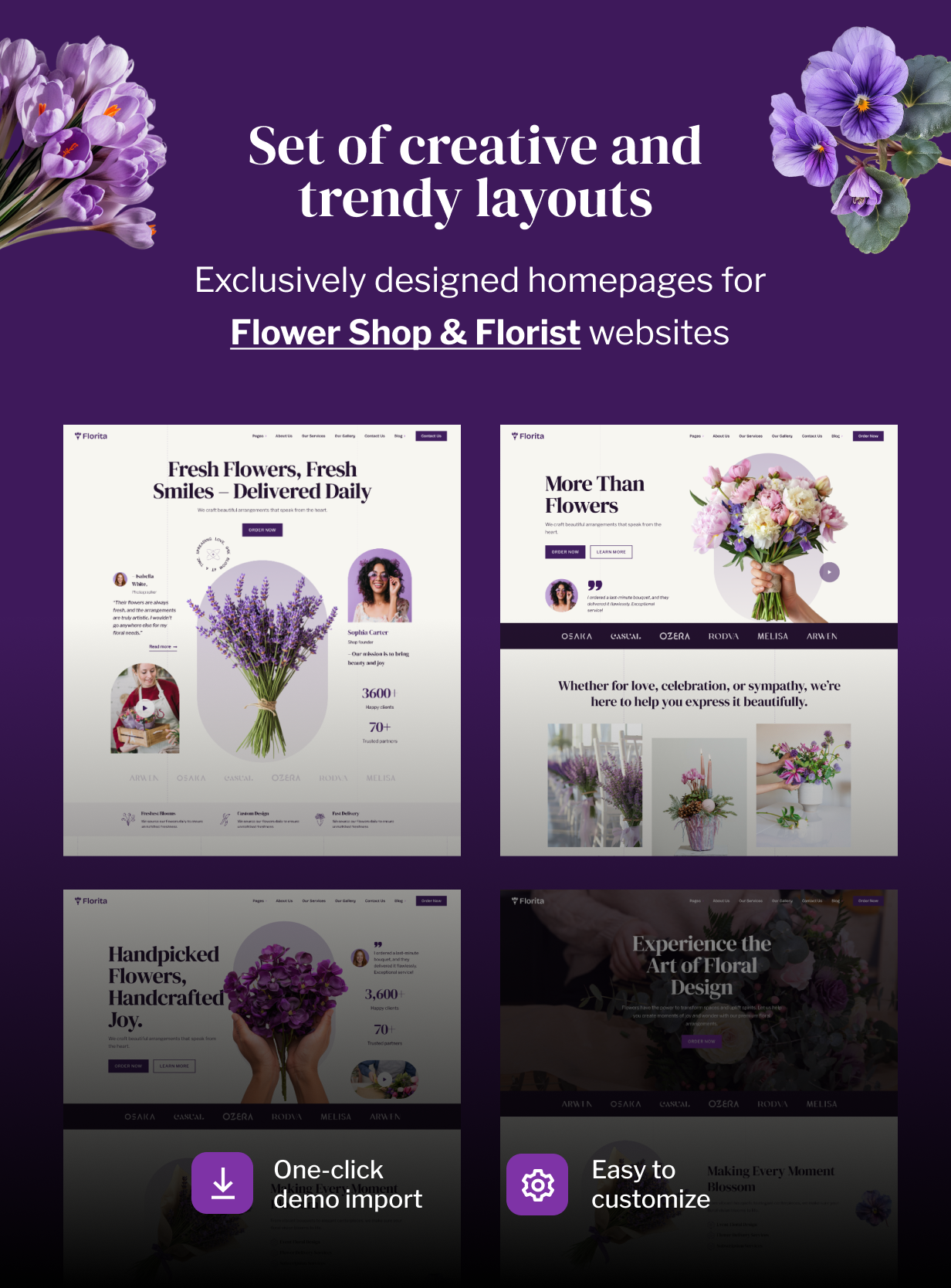 Florita WordPress Theme - Creative Layouts