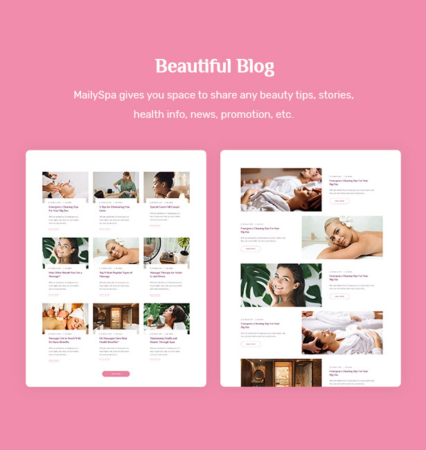 Mailyspa - Beauty & Wellness WordPress Theme