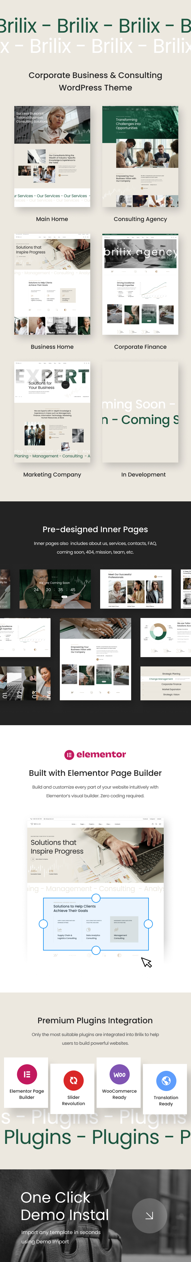 Brilix - Corporate Business & Consulting WordPress Theme - 1