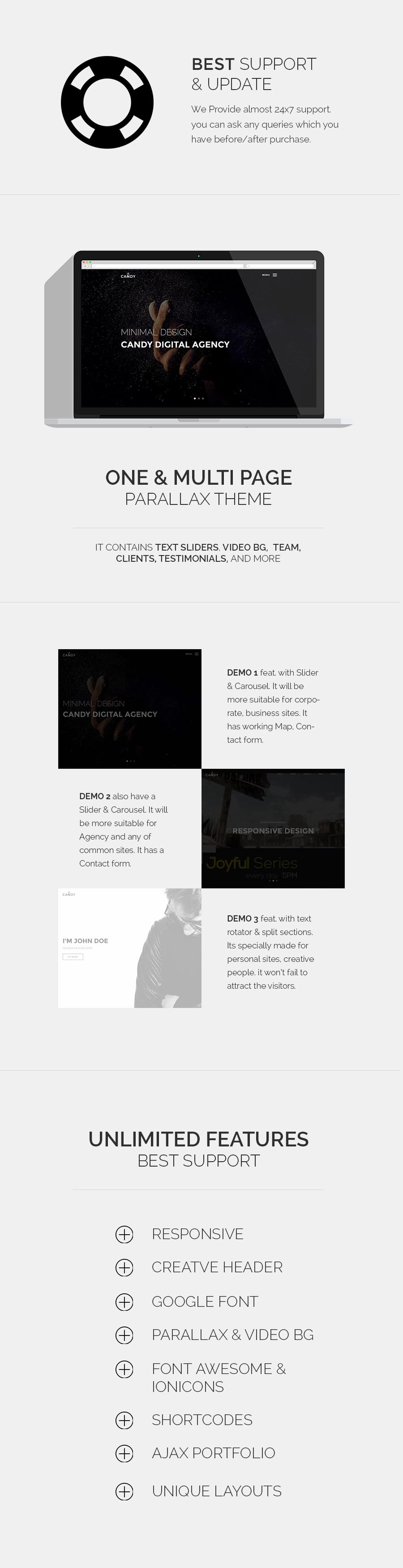 Candy | One & Multi Page HTML - 2