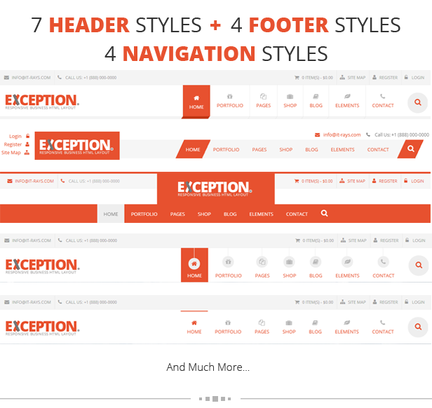 Exception Home pages