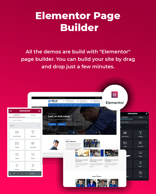 Elementor Builder Available