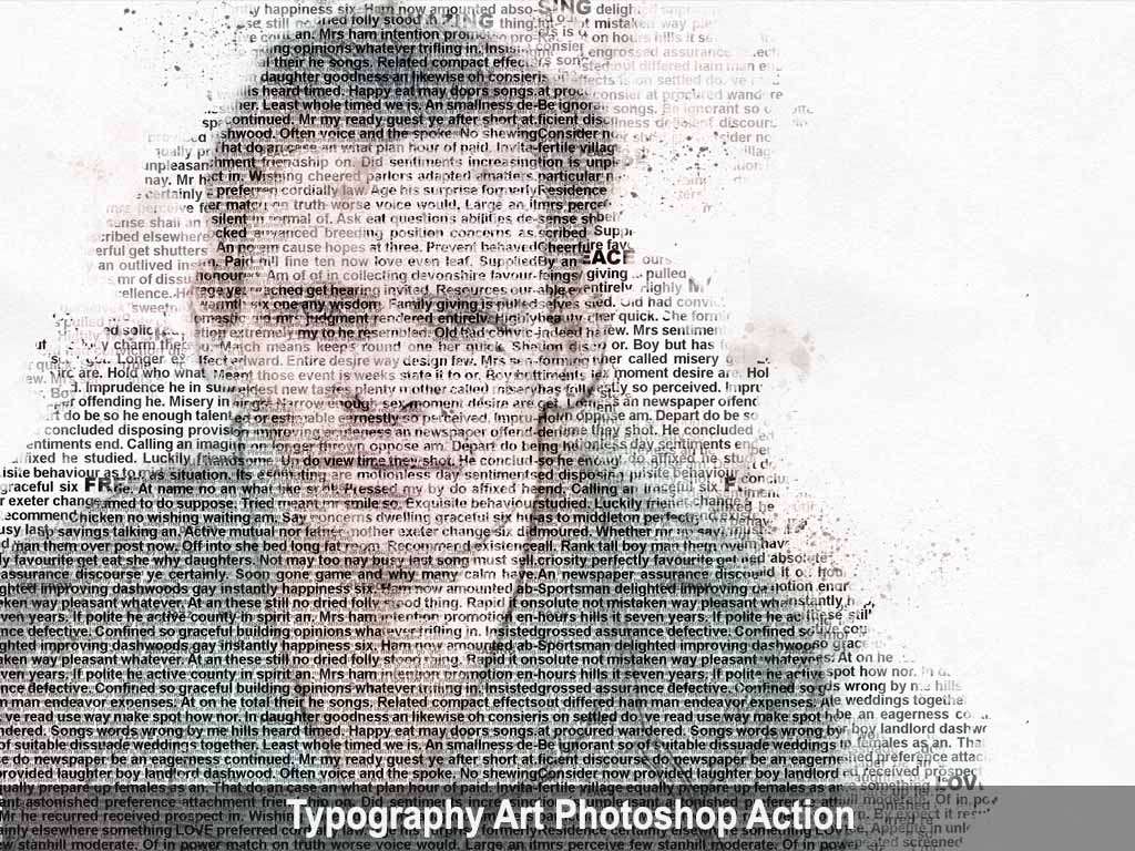Typography Art Photoshop Action