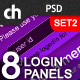 8 Modern & Web 2.0 Login/Signup Panels (SET 2) - GraphicRiver Item for Sale