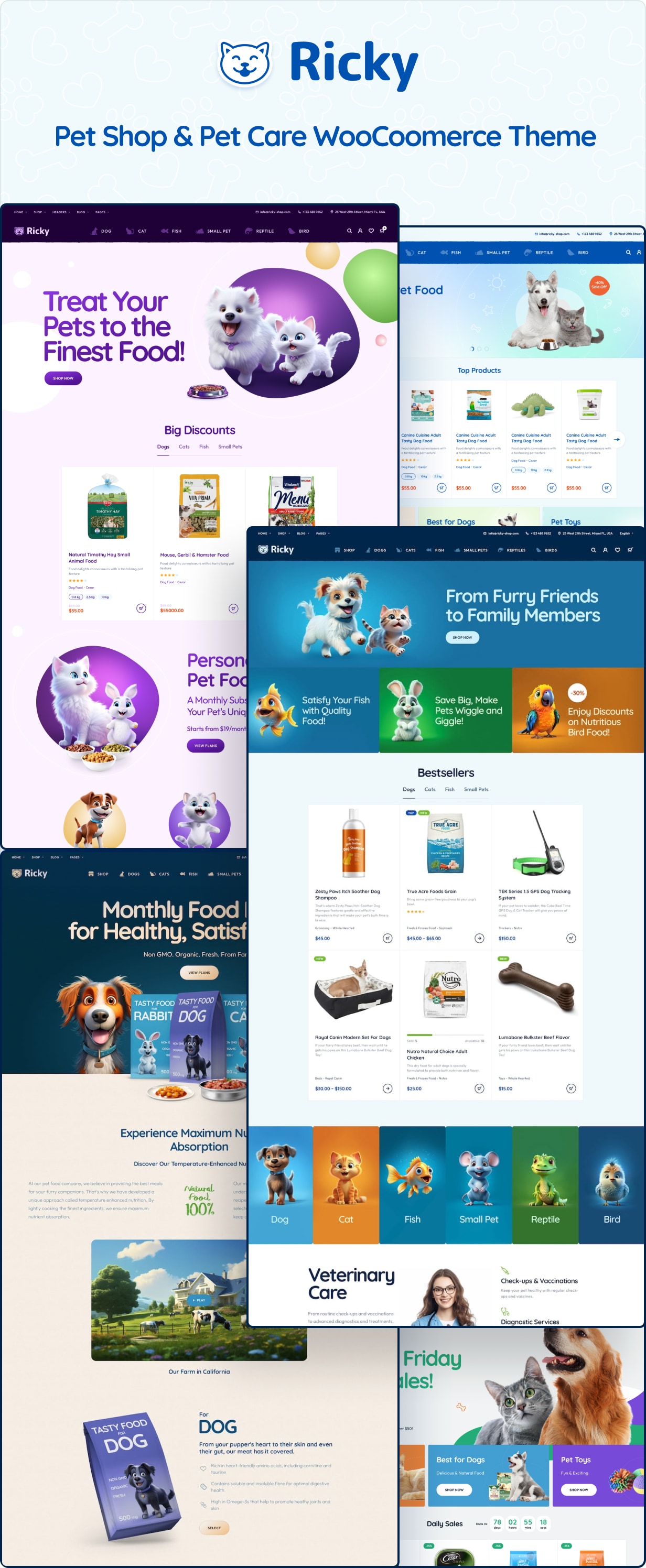 Ricky - Pet Shop & Pet Care WooCommerce Theme