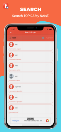 Topics | iOS Universal Social Discussion App Template (Swift) - 18