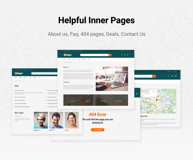 Allegro Equipment Elementor WordPress Theme Inner Pages