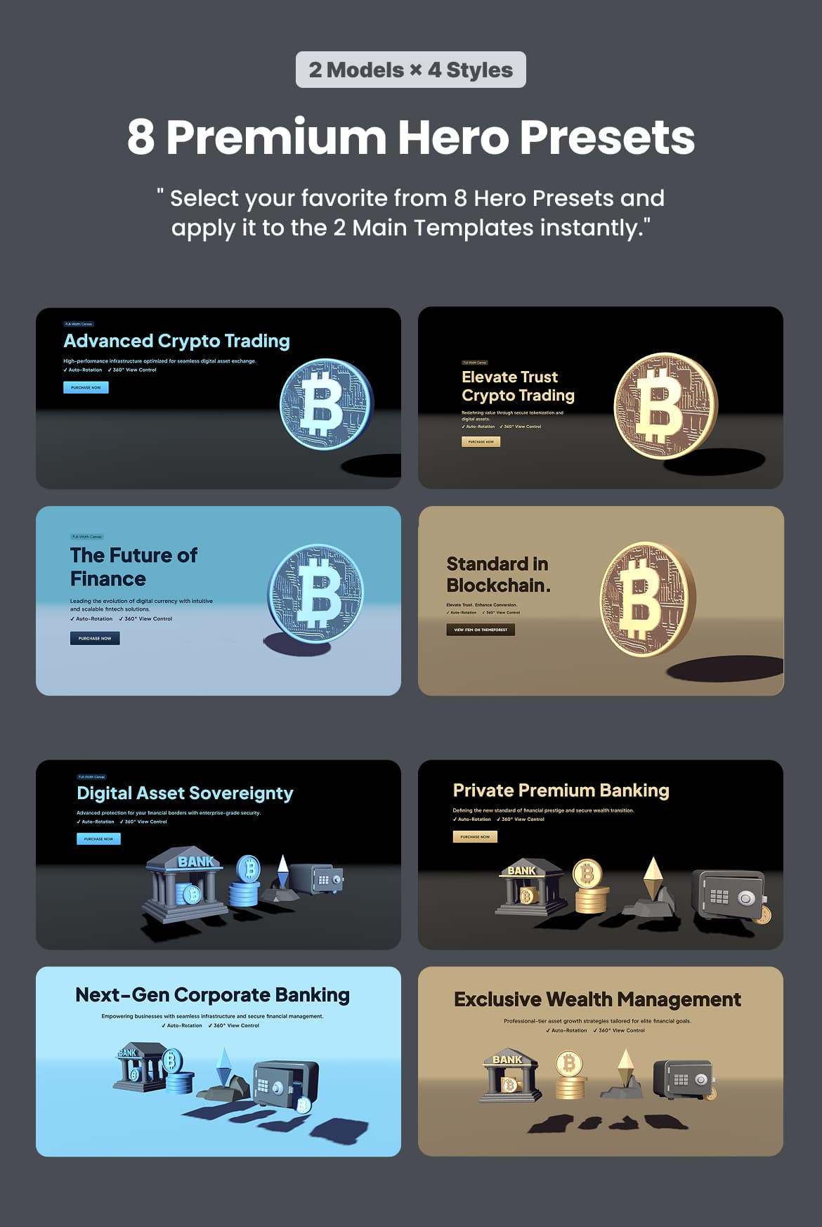 Financial 3D Hero Section - Animated & Interactive Web Elements by metafota
