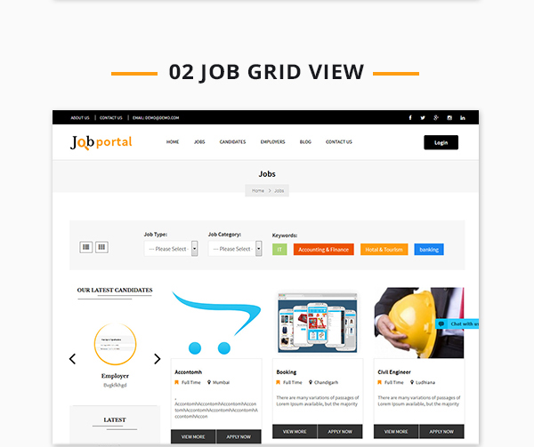  Job Portal Script job gridview 