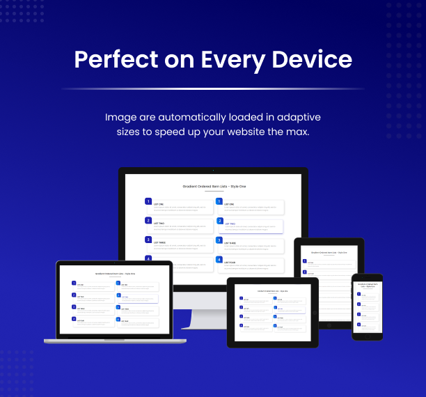 Perfect On Every Device - Item Lists Pro for Elementor