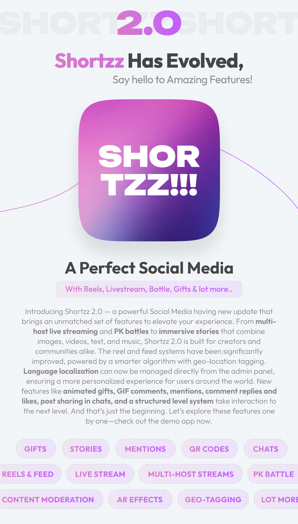 Shortzz : Tiktok Clone - Short Video App Live streaming, PK Battle, Feed, Story etc. Flutter/Laravel - 1