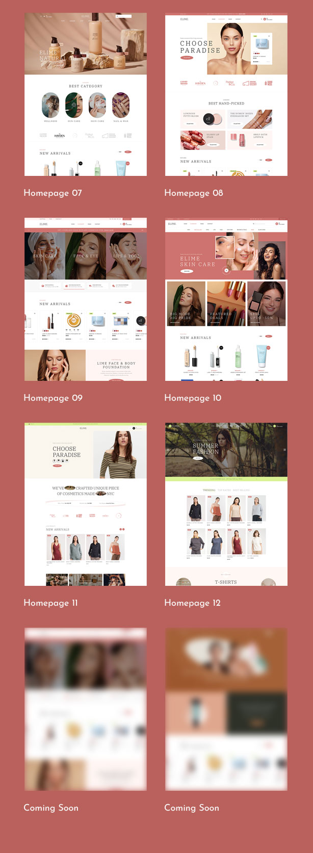 Elime - Multipurpose Cosmetics & Fashion WordPress Theme - 4