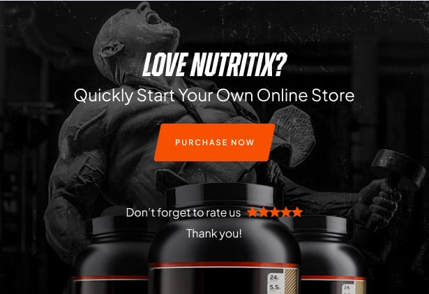 Nutritix - best Supplement nutrition WooCommerce Theme