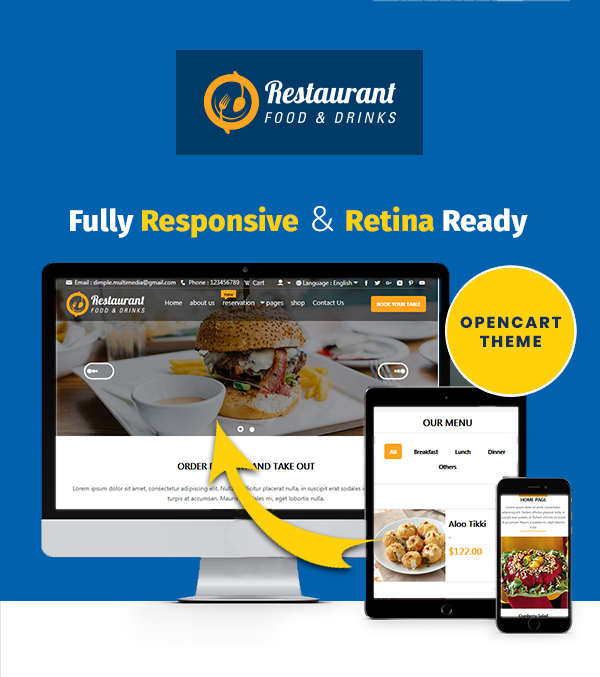 OpenCart Restaurant Theme banner