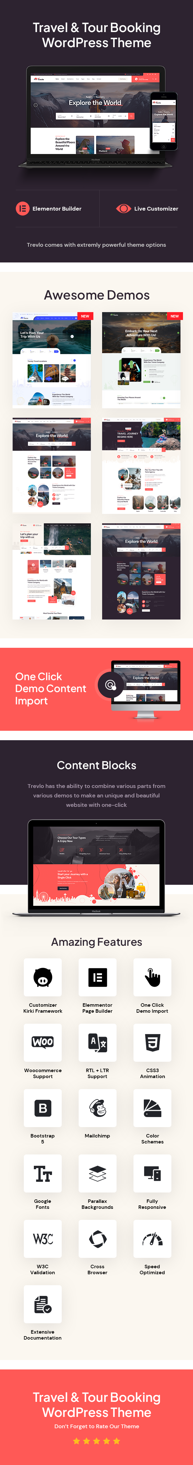 Trevlo - Travel & Tour WordPress Theme - 1