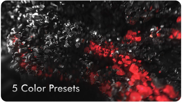 Black Rock Particles. 5 Color Presets. - 4