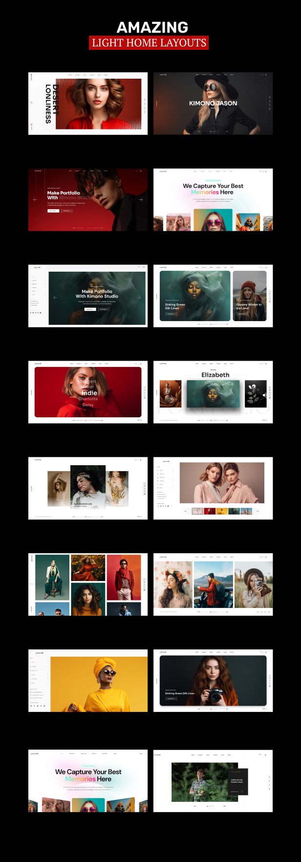 Kimono - Photography Portfolio WordPress Theme