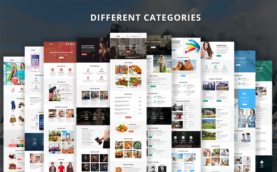 Maxi - Responsive Email Template + Stampready Builder