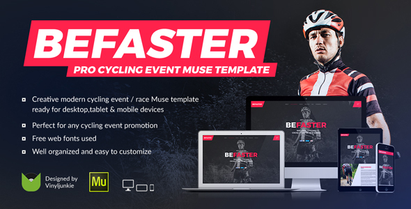 BeFaster - Pro Cycling Mountain Bike Event Race Competition Muse Template