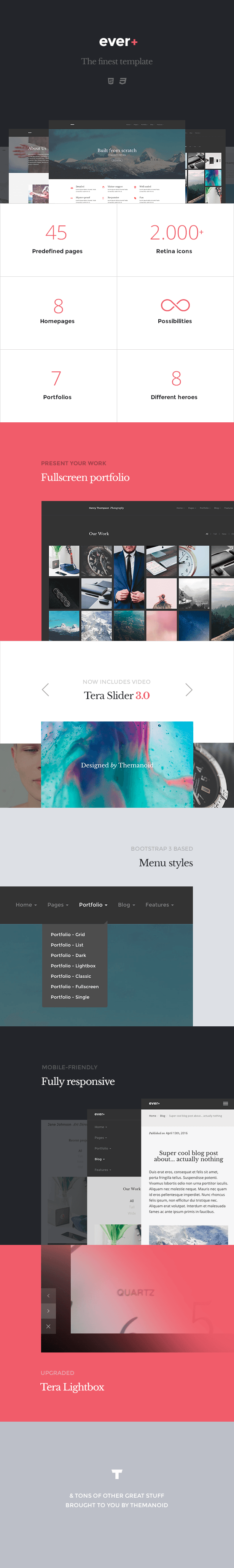 Ever+ | The finest multi-purpose HTML5 Template for designers, photographers, freelancers or businesses