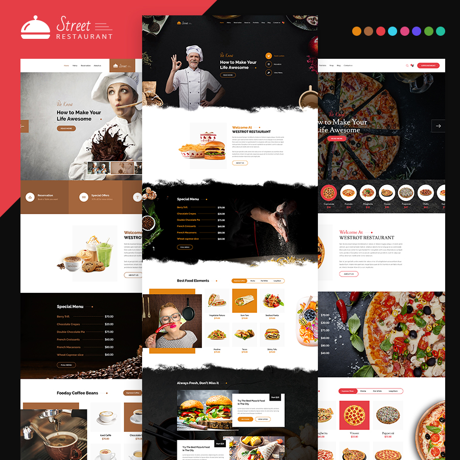 Street - Fast Food & Restaurant HTML Template - 1
