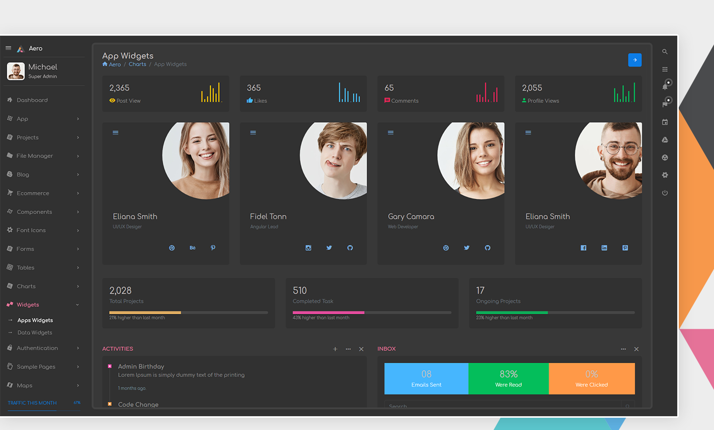 Aero Admin template