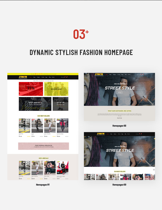 03+ dynamic stylish fashion homepage demos