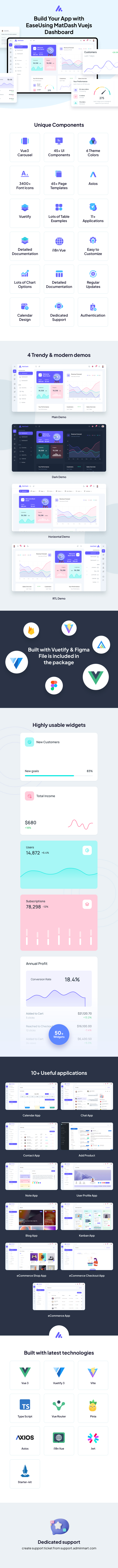 MatDash - Vue.js Admin Dashboard Template - 1