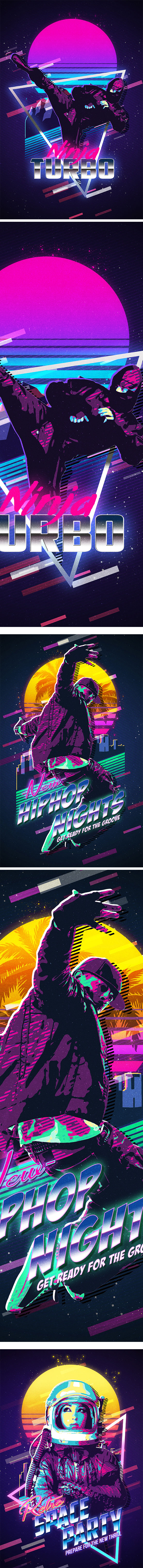 80s retro poster preview 3